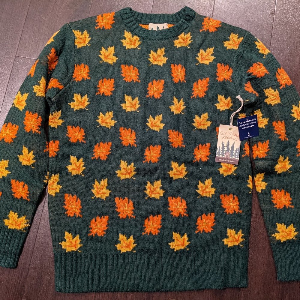 NWT Kiel James Patrick The Big Cozy Fall Leaf Sweater